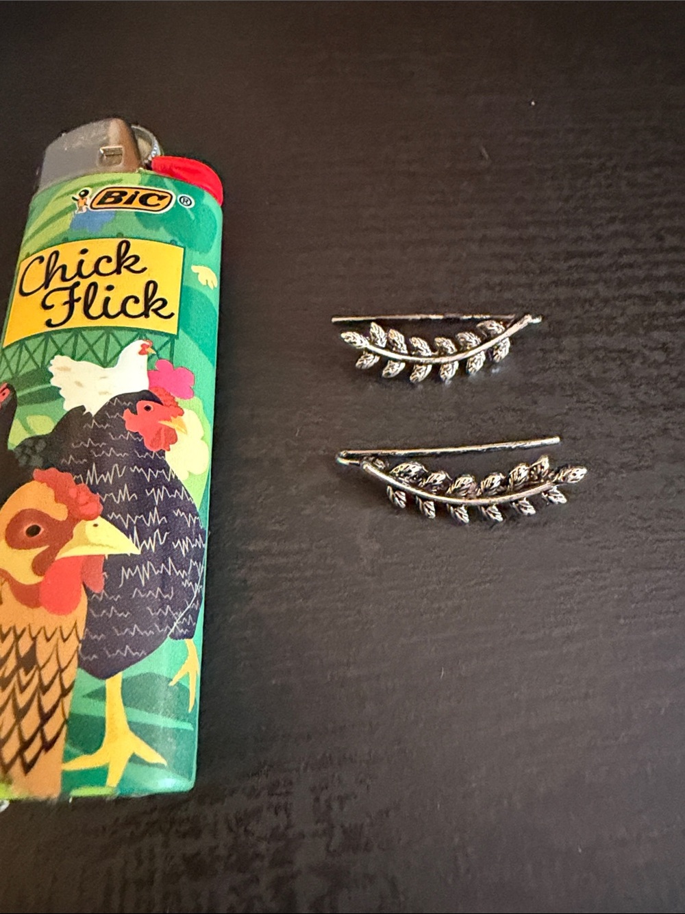 Silver Leaf Hair Clips - Women's Hair Accessories